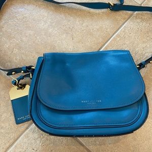 Marc Jacobs teal blue shoulder bag.  Unique color.